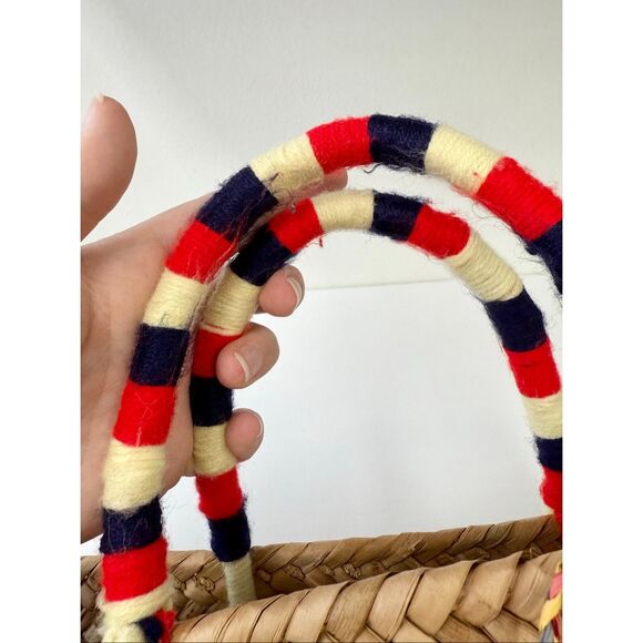 KAYU la dolce vita Woven Embroidered Basket Tote Handbag - Picture 8 of 8